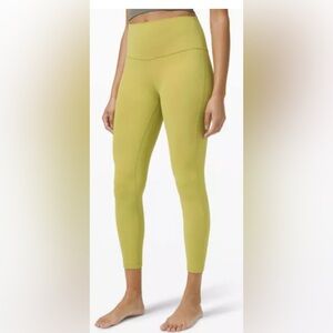NWT Lululemon Align Pant Size 4 Yellow Pear Nulu 25" Double Lined